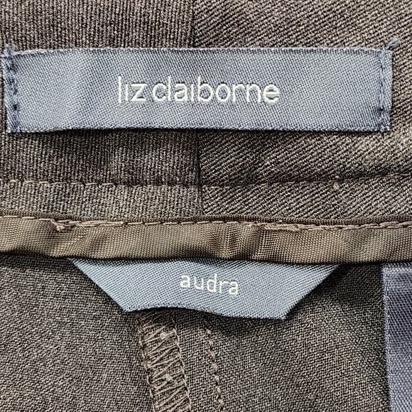 Liz Claiborne Pants Women 10 PETITE Brown Audra High Rise Wide Leg Trouser - Picture 4 of 12